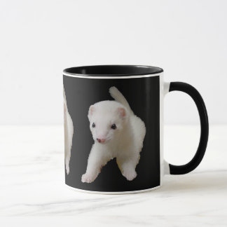Adorable White Baby Ferret Cute Pet Lover Mug