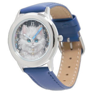 Adorable White Cat Watch