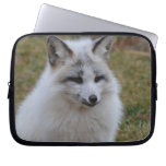 Adorable White Fox Laptop Sleeve