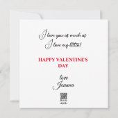 Adorable White Kitten in Box Funny Valentine  Holiday Card (Back)