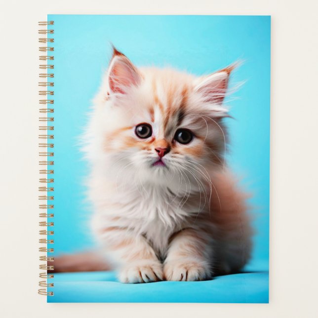 Adorable White Kitten Potrait-54971 Planner (Front)