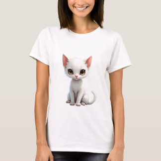 Adorable White Kitten T-Shirt