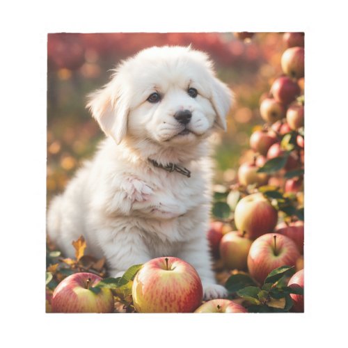 Adorable White Puppy Notepad 