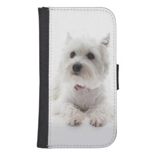Adorable White West Highland Terrier Samsung S4 Wallet Case