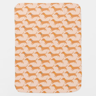 Adorable Wiener Dogs Baby Blanket