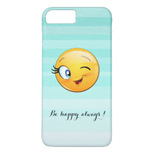 Adorable Winking Emoji Face-Be happy always iPhone 8 Plus/7 Plus Case