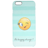 Adorable Winking Emoji Face-Be happy always