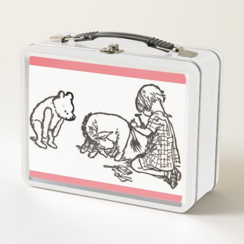 Adorable Winnie the Pooh and PigletMetal Lunch Box