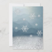 Adorable winter wonderland glitter ombre sweet 16 invitation (Back)