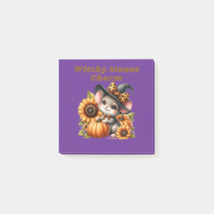 Adorable Witch Mouse Halloween Charm for Festive D Post-it Notes