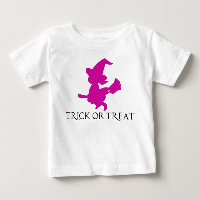 Adorable Witch on a Broomstick Baby Shirt (Front)