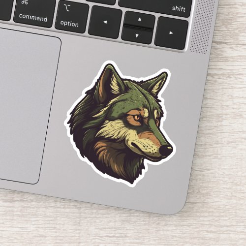 Adorable Wolf Awesome Wild Animal Head Sticker