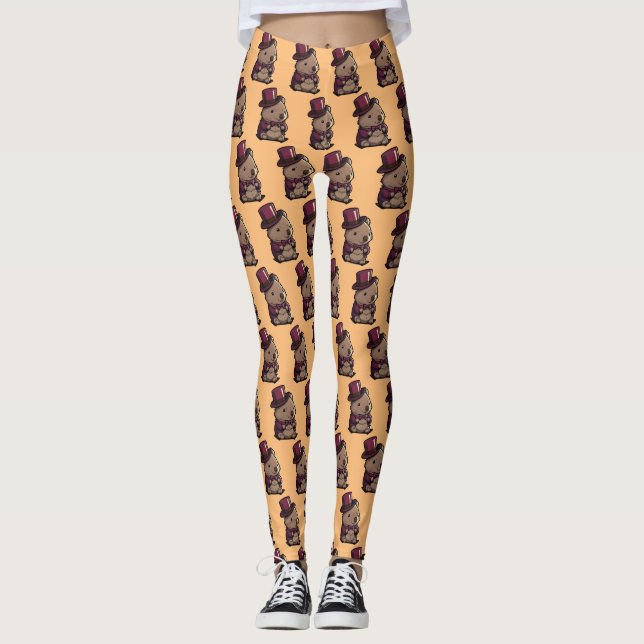 Adorable Wombat Leggings (Front)