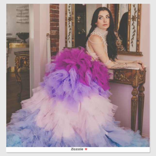 adorable women goddess Tea Party portrait sticker (Sheet)