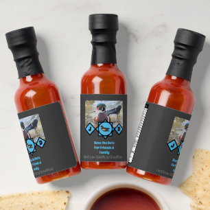 Adorable Wood Duck Monogram Photo Hot Sauces