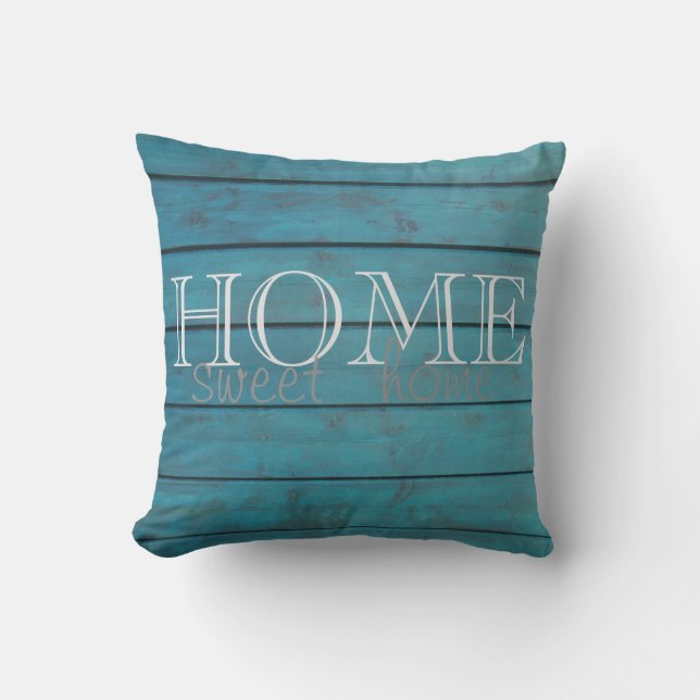 Adorable Wood Texture,Home Sweet Home Throw Pillow (Front)