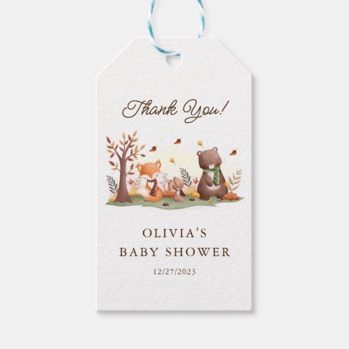 Adorable Woodland Animals Gift Tags