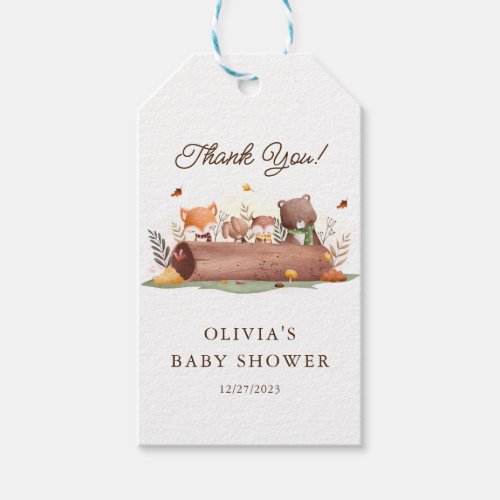 Adorable Woodland Animals Gift Tags