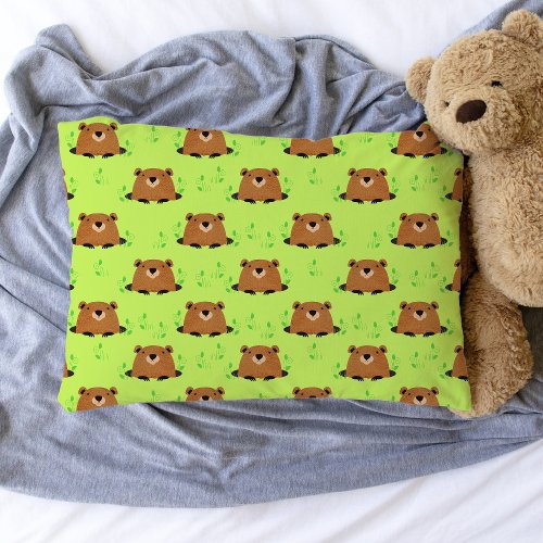 Adorable Woodland Groundhog Pattern Pillow Case