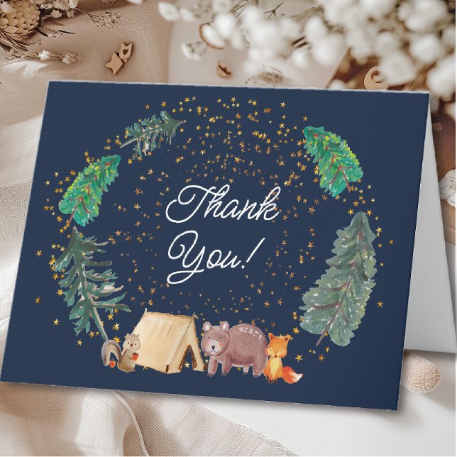 Adorable Woodland Theme Shower Thank You Card (Creator Uploaded)