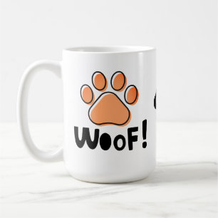 Adorable Woof Dog Lovers Coffee Mug