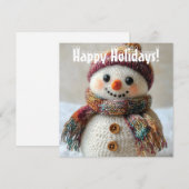 Adorable Wool Snowman with Hat & Scarf Design (Front/Back)