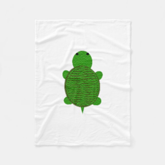 Adorable Yarn Textured Turtle Fleece Blanket (Front)