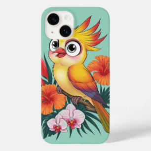 Adorable Yellow birds with flowers Case-Mate iPhone 14 Case