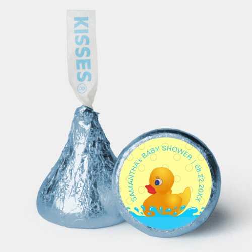 Adorable Yellow Blue Rubber Ducky Baby Shower Clas Hersheys Kisses