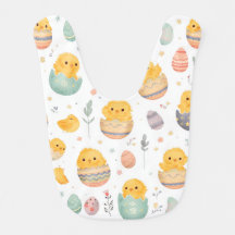 Adorable Yellow Chicks & Easter Eggs | Baby Bib