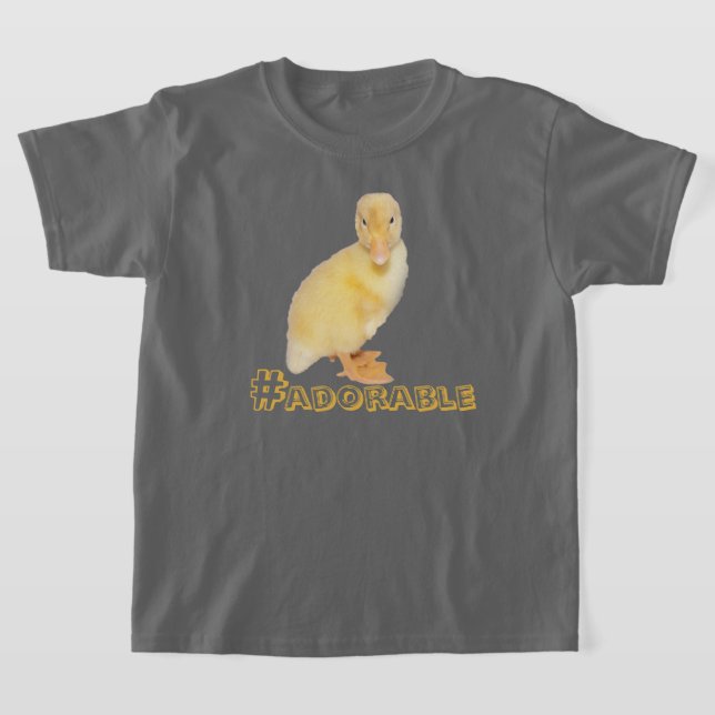 Adorable Yellow Duckling Photograph T-Shirt (Laydown)