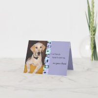 Adorable Yellow Lab Puppy Birthday Greeting Card
