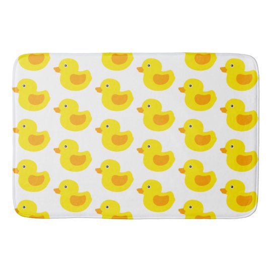 Adorable Yellow Rubber Ducks Duckies Bathroom Mat Zazzle Com