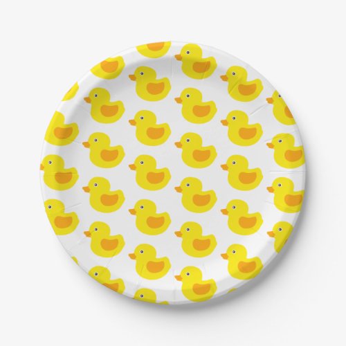 Adorable Yellow Rubber Ducks Duckies Paper Plates