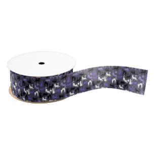 Adorable Yoga Cute Cat Poses Grosgrain Ribbon