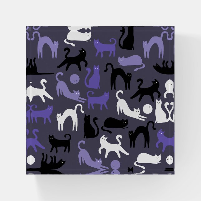 Adorable Yoga Cute Cat Poses Paperweight (Front)