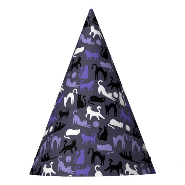 Adorable Yoga Cute Cat Poses Party Hat (Front)
