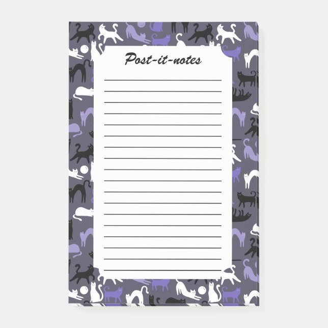 Adorable Yoga Cute Cat Poses Post-it Notes (Front)