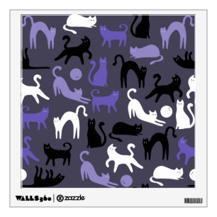 Adorable Yoga Cute Cat Poses Wall Decal