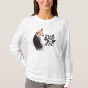 Adorable Yorkie - Stay At Home Dog Mom T-Shirt