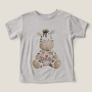 Adorable Zebra Animal Toddler T-shirt