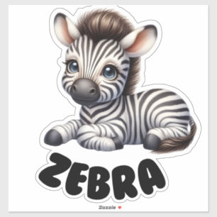 Adorable Zebra - Nursery  Sticker