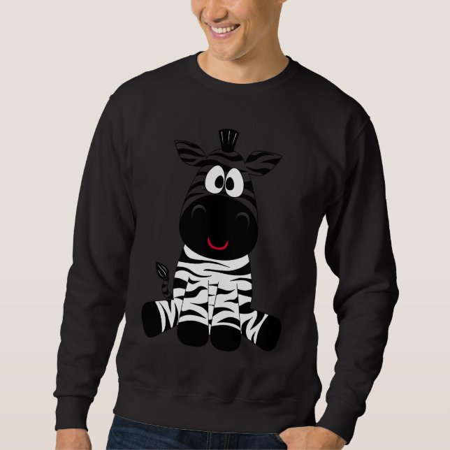 Adorable Zebra Sitting Cute Sweatshirt (Front)
