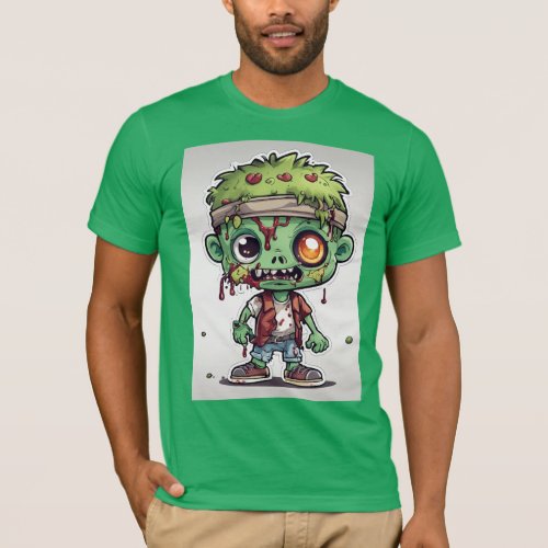 Adorable Zombie Friends Cartoon_Sticker Style Men T_Shirt