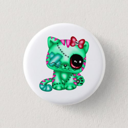 Adorable Zombie Kitty Button