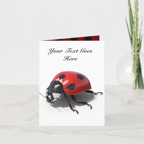 Adorables 3D Custom Ladybug Note Card
