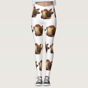 Adorables 3D Universe Cute Dog Lying Down Leggings