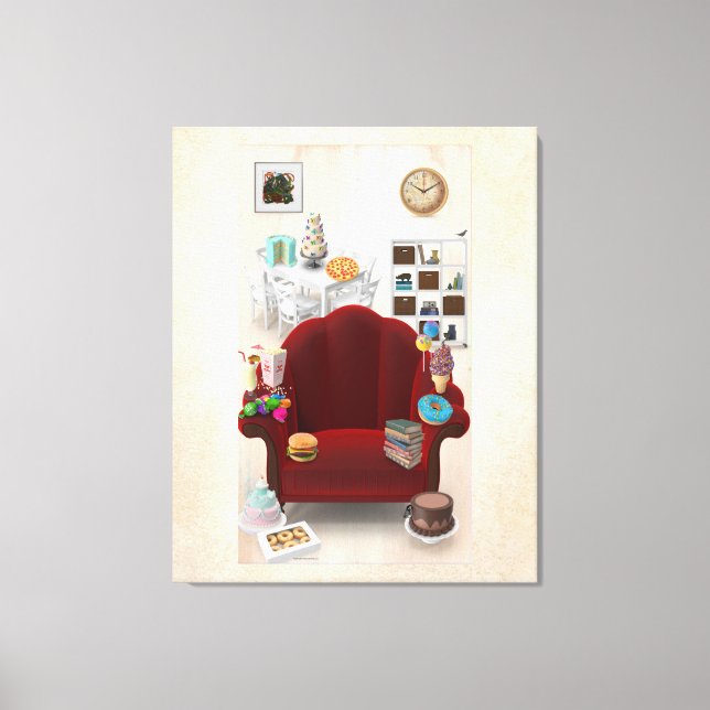 Adorables 3D Universe Lots Of Food   Canvas Print (Front)