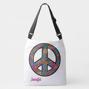 Adorables Bohemian Peace Symbol Custom Crossbody Crossbody Bag