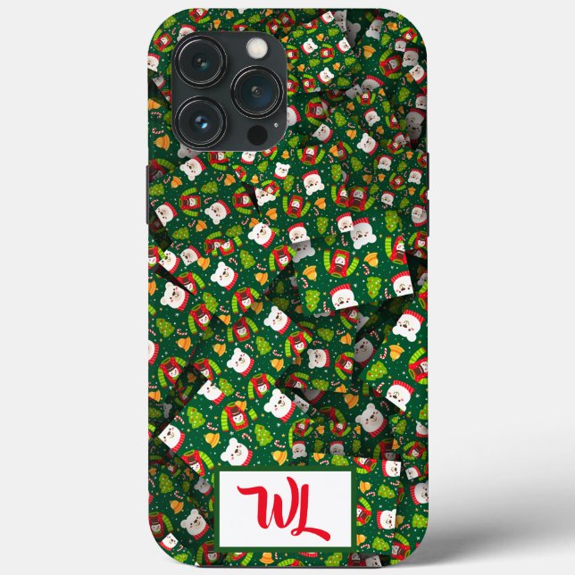 Adorables Christmas [3D] Bears Sweaters And Trees Case-Mate iPhone Case (Back)
